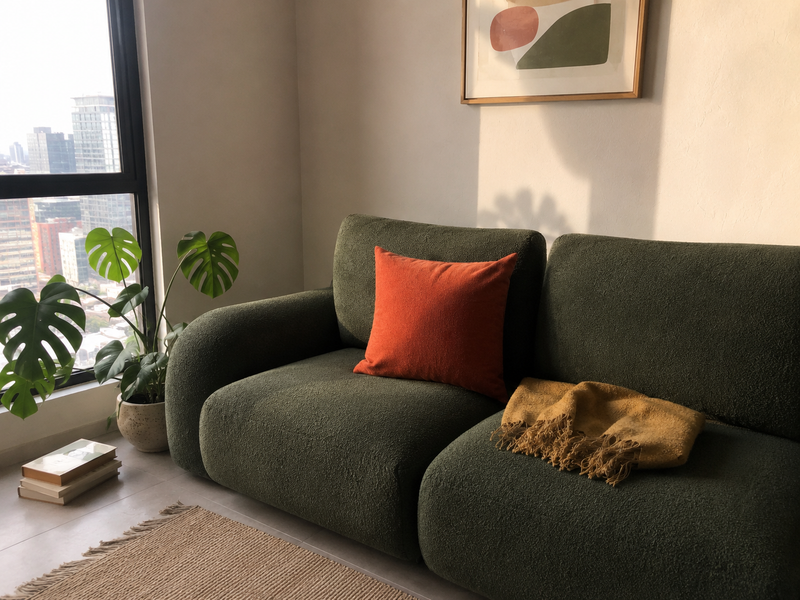Modular Kumo Verde de Sofia en su departamento